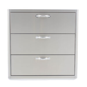 Blaze 30" Stainless Steel Triple Drawer with LED Lighting - BLZ-30W-3DRW-LT