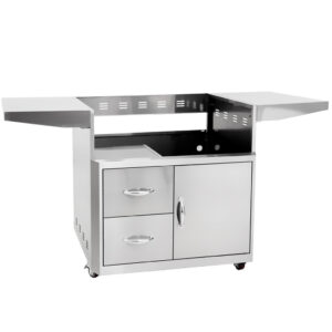 Blaze 34" Stainless Steel Professional Cart with 2-Drawer Combo for 3PRO Grills - BLZ-3PRO-CART-LTSC