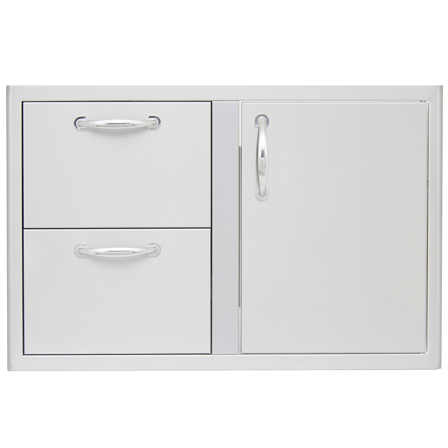 Blaze 32" Stainless Steel Access Door & Double Drawer Combo with LED Lighting - BLZ-DDC-R-LTSC - Image 2